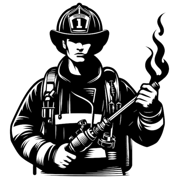 Vector firefighter svg filefire fighter cricut amp silhouette filefirst responder svggift for father fire