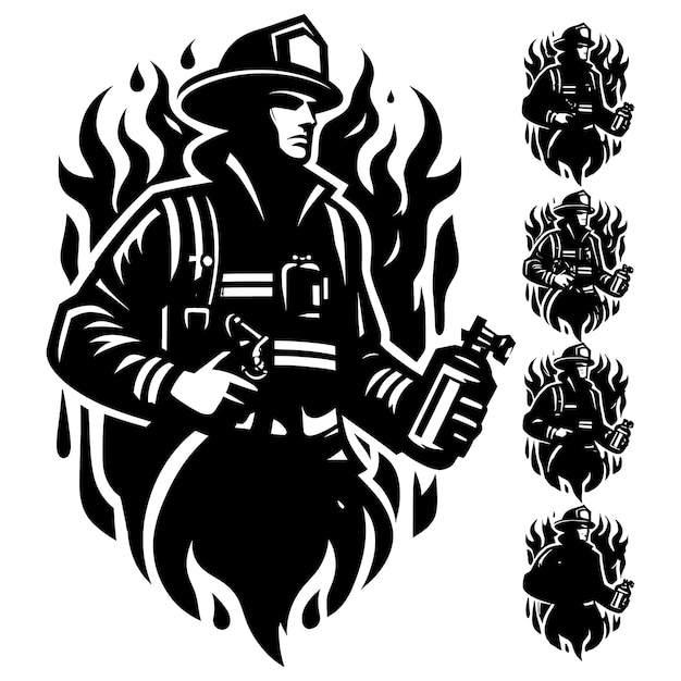 Пожарный Svg FileFire Fighter Cricut amp Silhouette fileFirst Responder svgGift Для Отца Огня