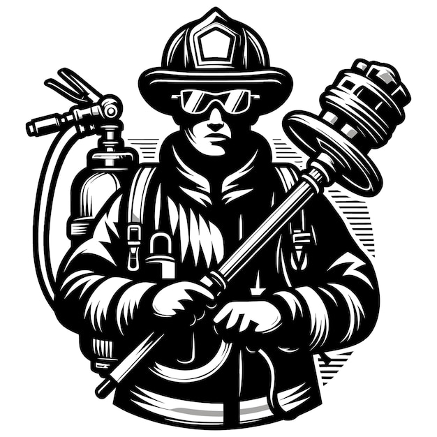 Vector firefighter svg filefire fighter cricut amp silhouette filefirst responder svggift for father fire