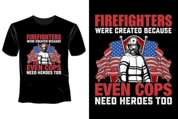 ベクトル 消防士の t シャツのデザイン