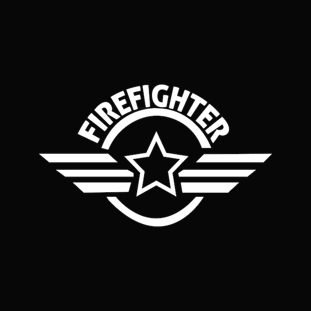 Vector firefighter t-shirt design