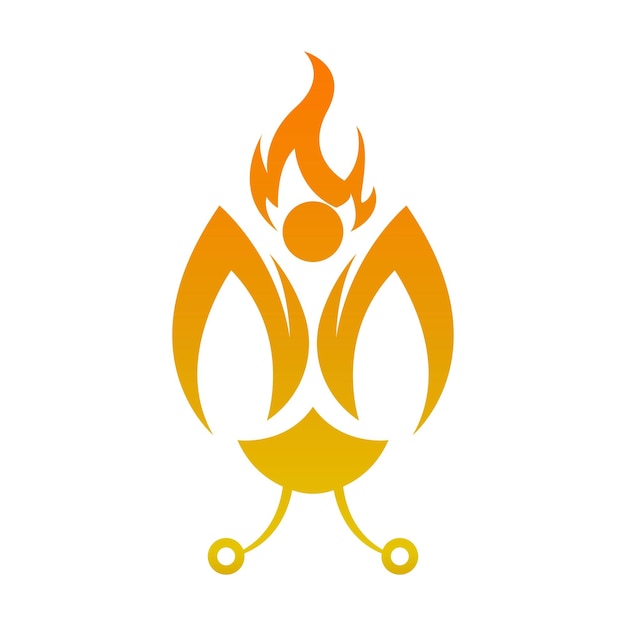 반딧불 아이콘 로고 심플한 디자인 벡터 템플릿