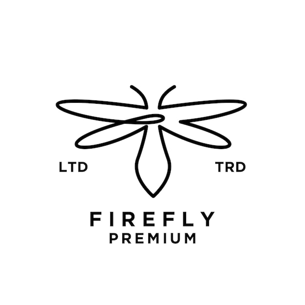 Firefly abstracte embleemontwerp pictogram