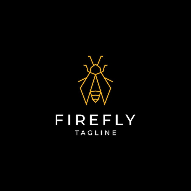 Vettore dell'icona del design del logo firefly