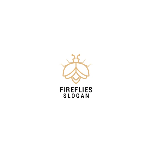 Firefly logo icon design template premium vector