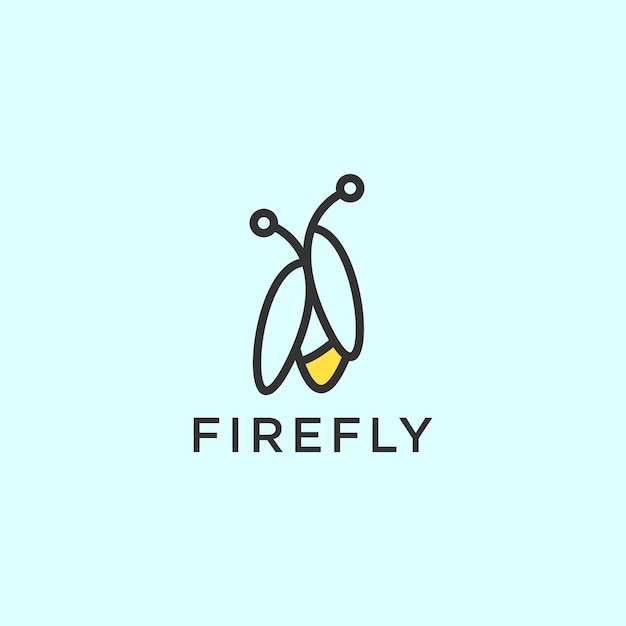 Firefly logo ontwerp pictogrammalplaatje