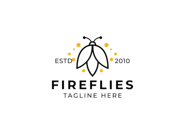 Vector firefly logo vector icon illustration