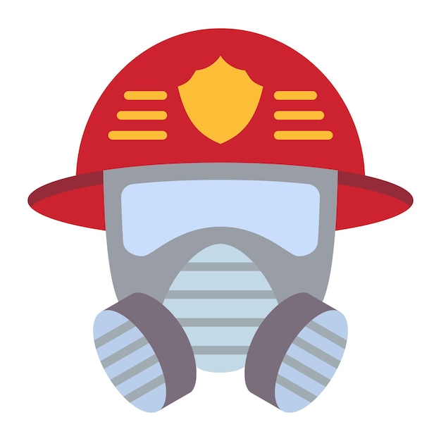 Vector fireman mask icon
