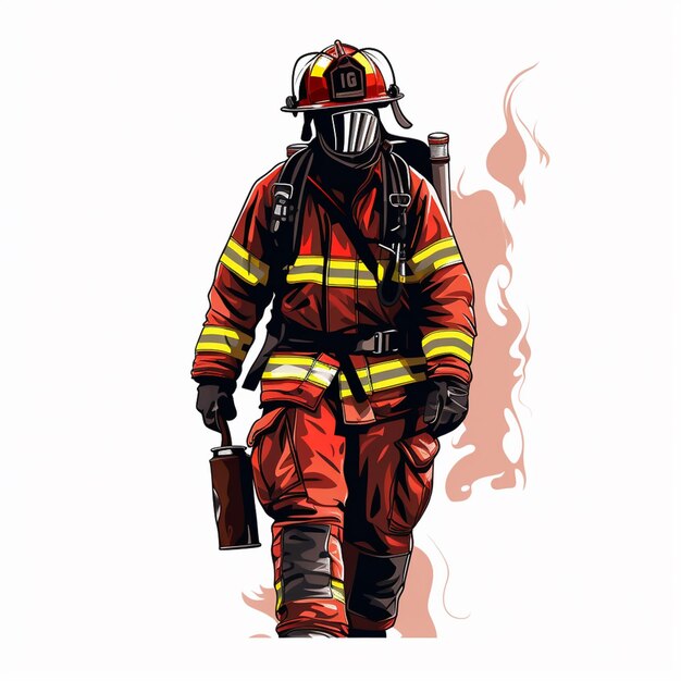 Premium Vector | Fireman vector emergency safety illustration firefighter  fire helmet protection rescue dep