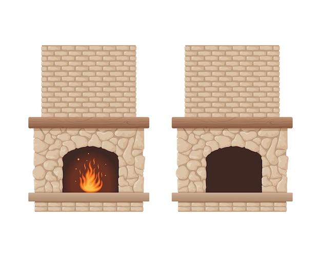 Fireplaces stone fireplaces the image of two fireplaces in one a fire is burning the other without f