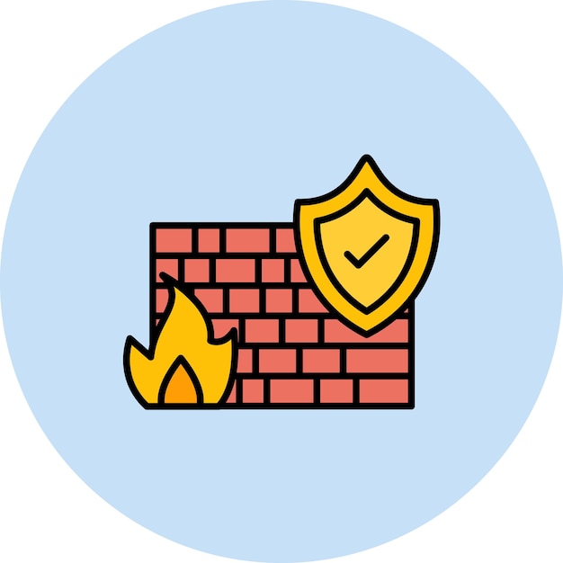 Firewall Flat illustratie