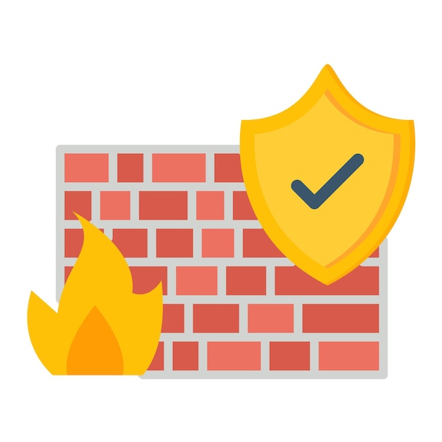 Firewall Flat Illustration