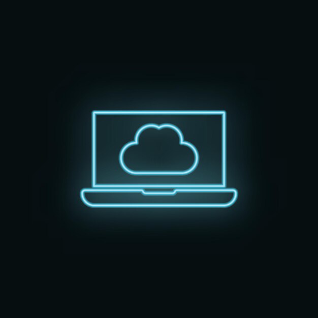 firewall netbook neon icon web development vector icon element of simple symbol for websites web design mobile app infographics line symbol for website design on white background