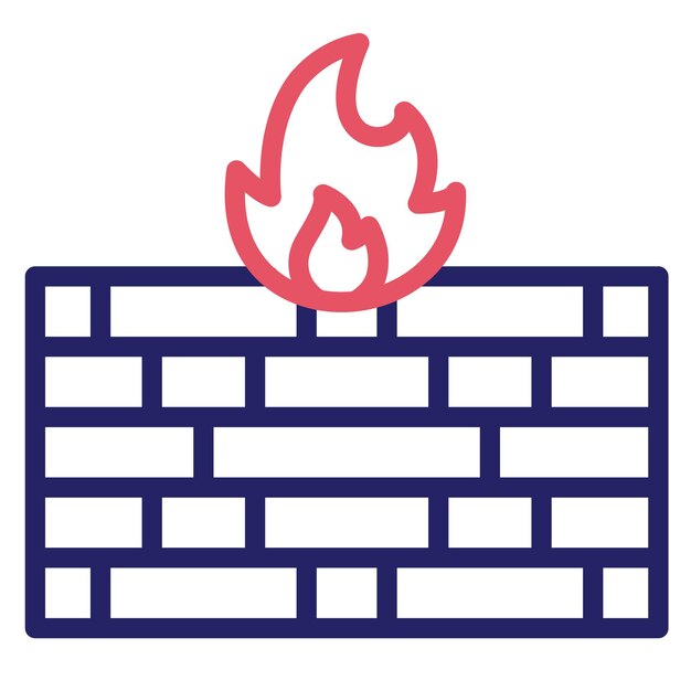 Firewall vector icoontje illustratie van Cyber Security icoonset