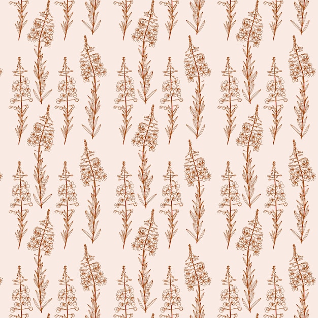 Vector fireweed pattern
