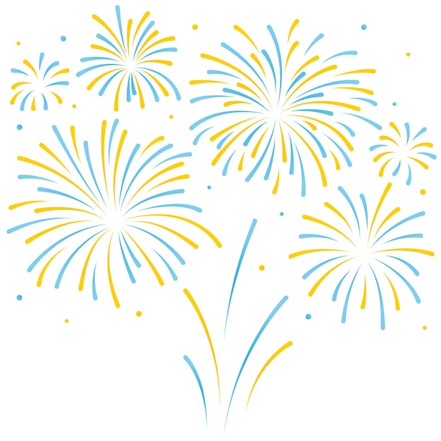 Vector firework background happy new year