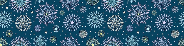 Vector firework banner