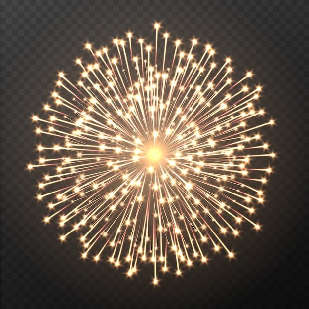 Firework explosion, light firecracker effect isolated