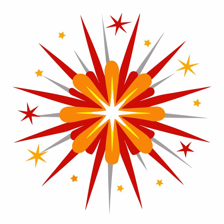 Vector a firework explosion vector illustration isolated on a white background