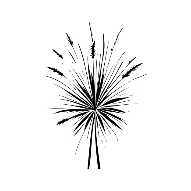 Vector firework icon hand draw black colour chinese logo vector element and symbol