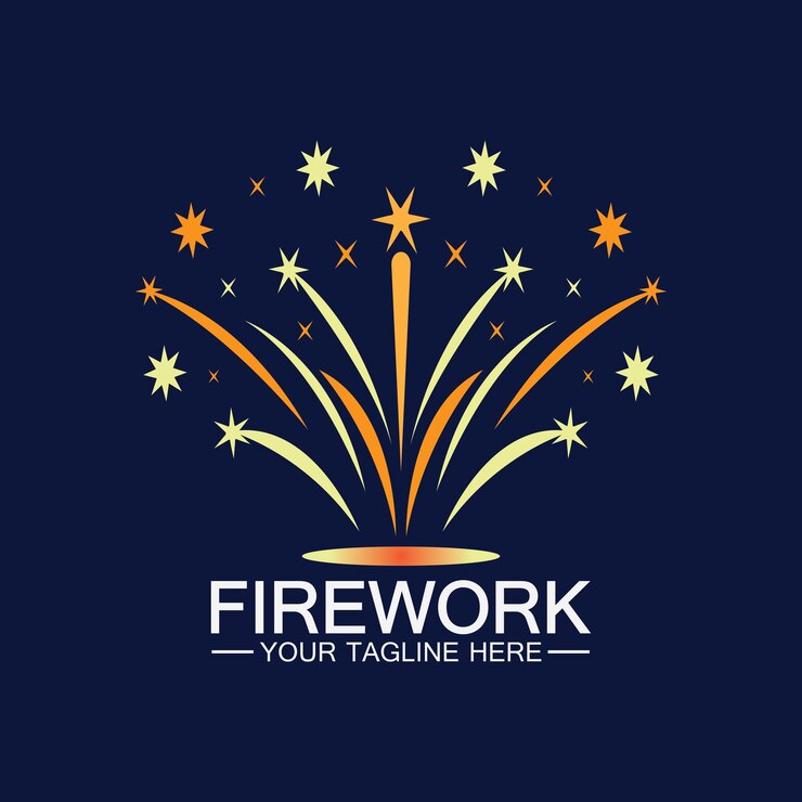 Firework Logo Design vector template