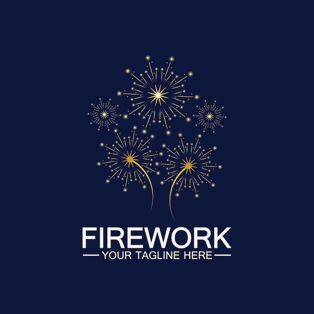 Vector firework logo design vector template