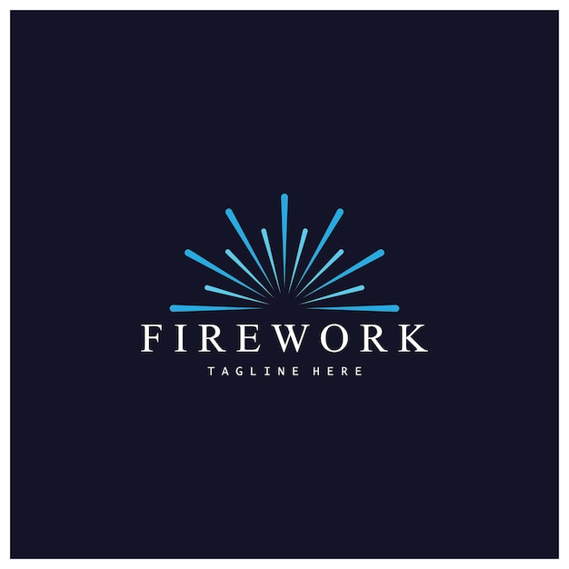 Vector firework logo design vector template