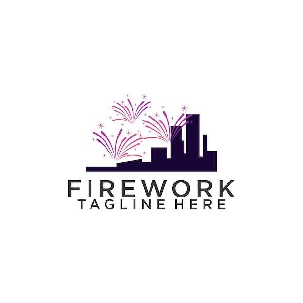 Firework logo inspiration. firework logo concept vector