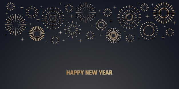 Firework pattern design happy new year