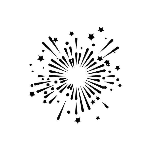 Firework vector icon illustration design template