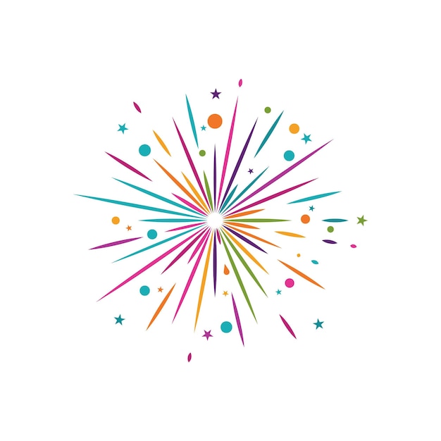 Vector firework vector icon illustration