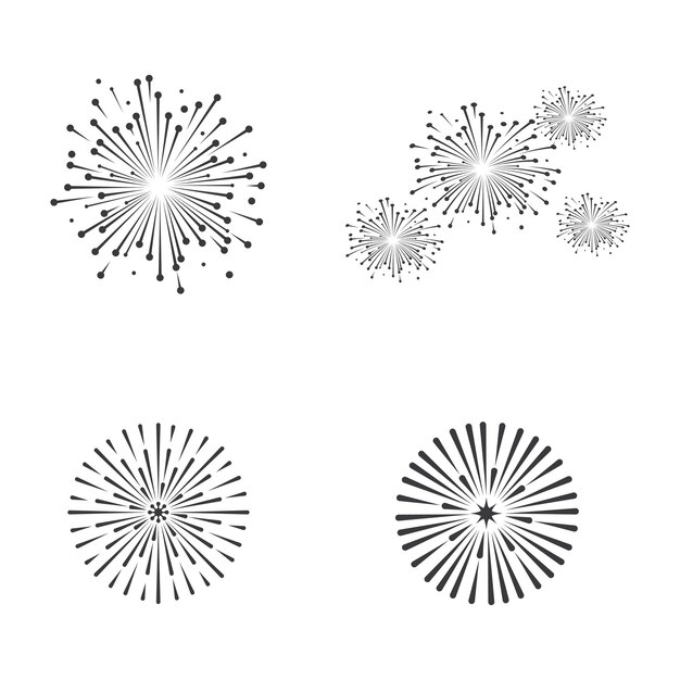 Vector firework vector icon illustration