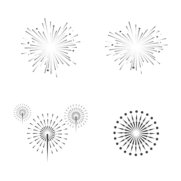 Vector firework vector icon illustration