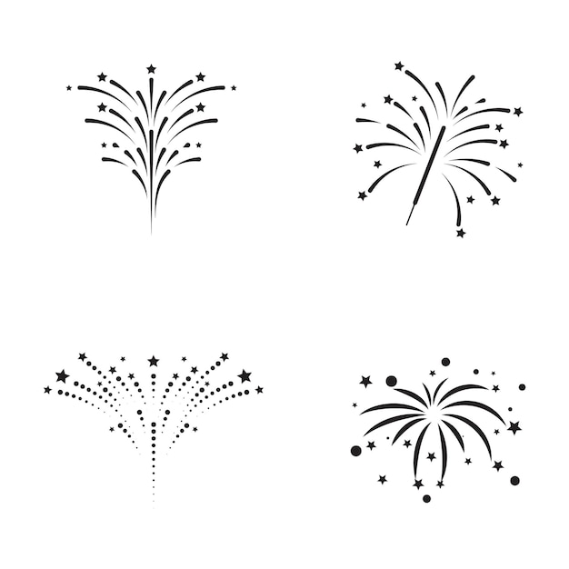 Vector firework vector icon illustration