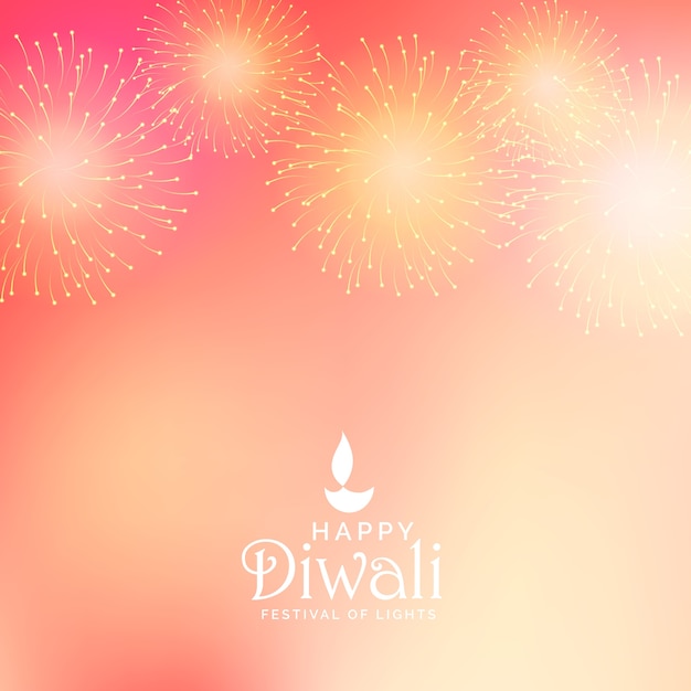 Fireworks background for diwali festival card design