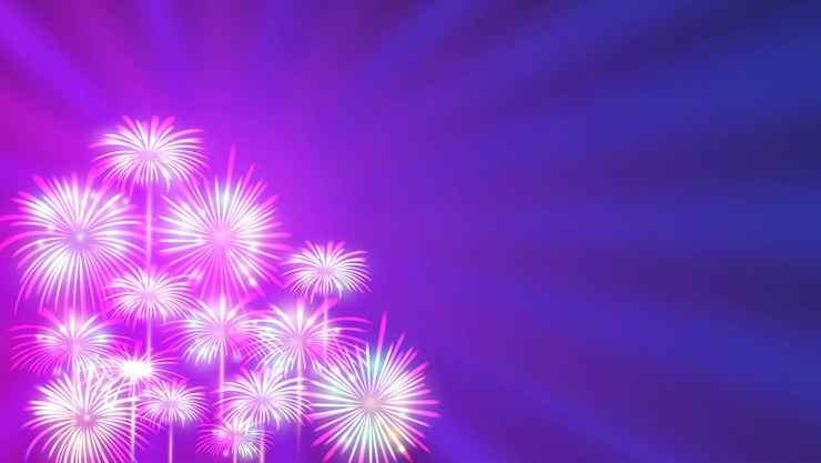 Vector fireworks background for happy new year celebration