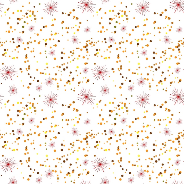 Fireworks and Confetti seamless pattern christmas style