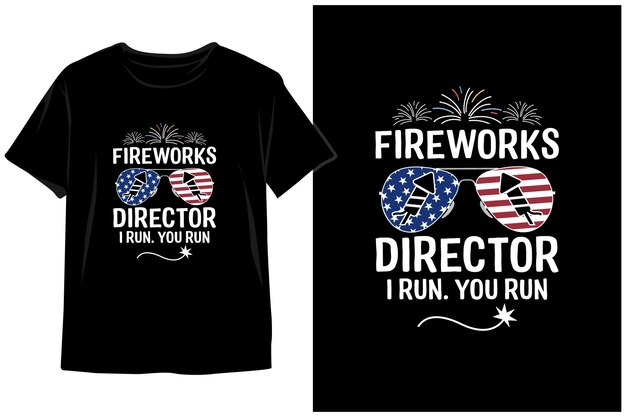 Fireworks Director I Run You Run 4 juli Vector