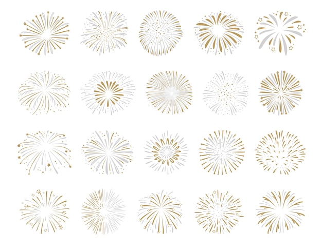 fireworks illustration templates of set, fireworks illustration line art design