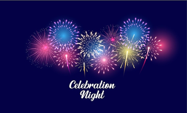 fireworks and light effect design eps vector