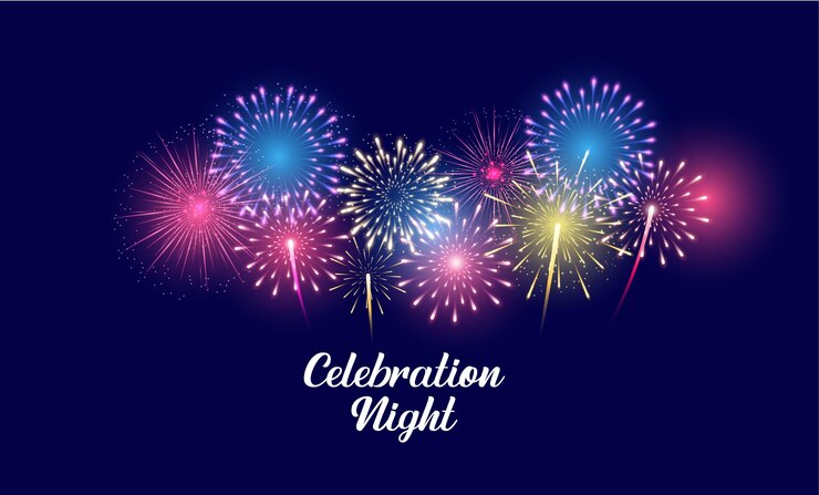 Vector fireworks and light effect design eps vector