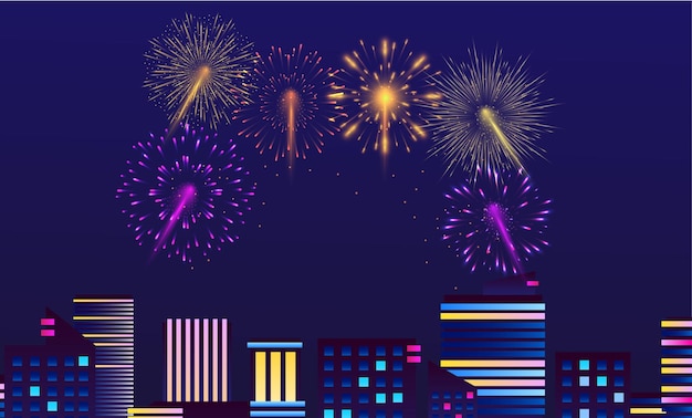 fireworks and light effect design eps vector