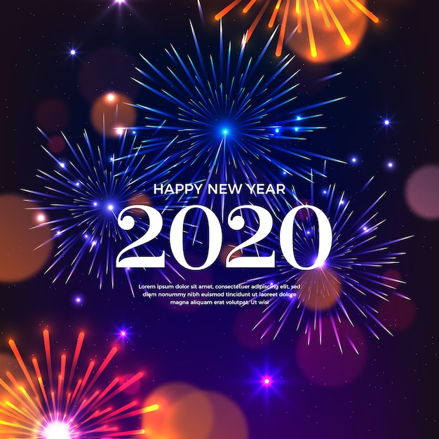 Fuochi d'artificio nuovo anno 2020