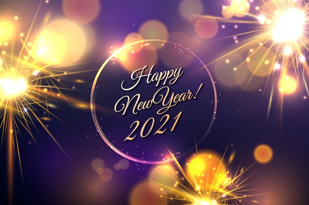 Vector fireworks new year 2021 background