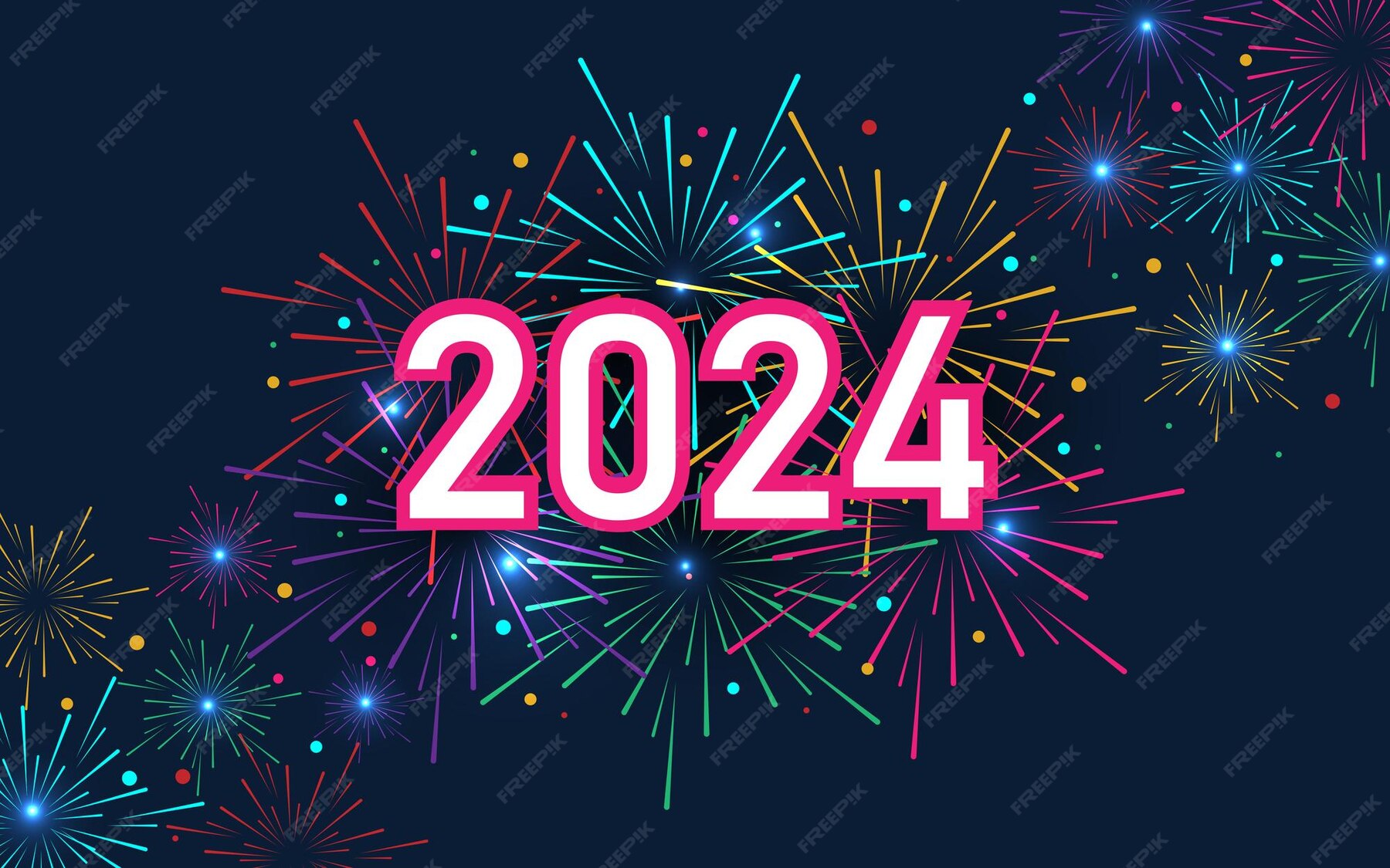 Premium Vector Fireworks new year 2025 background