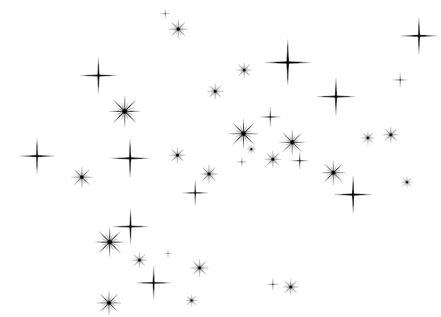 Fireworks star random source stream falling star stars on a white background