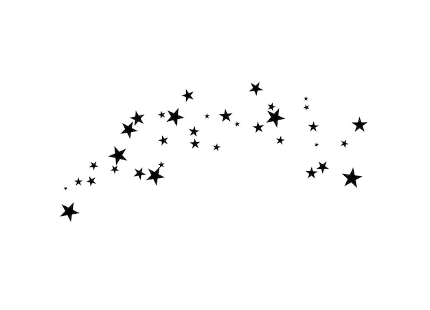 Fireworks star random source stream Falling Star Stars on a white background