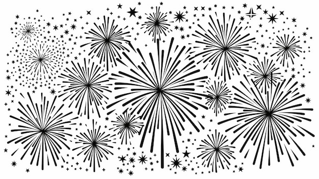 Vector fireworks vector background