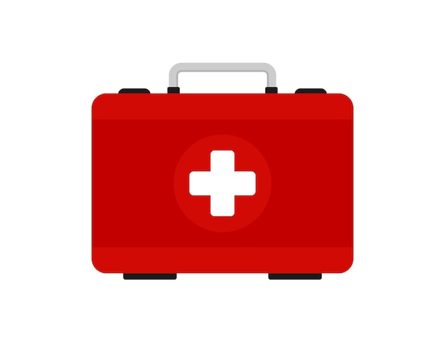 Vector first aid case flat icon. vector illustration. first aid kit icon. flat illustration