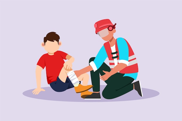 first aid emergency concept colored flat vector illustration isolated